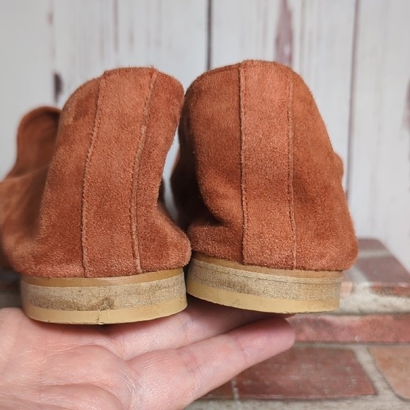 Chinese Laundry Burnt Orange Rust Suede Loafers Flats Fall Boho Women\'s Size 7.5